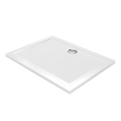 Душевой поддон WasserKRAFT Salm, 120х90х4 см, прямоугольный, стеклопластик, низкий, цвет: белый, с бортиком, с антискользящим покрытием