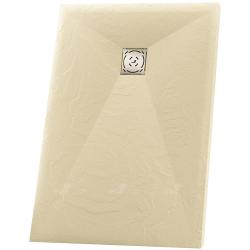Душевой поддон RGW Stone Tray ST-Be, 80х120х2,5 см, прямоугольный, из искусственного камня, низкий, бежевый, с антискользящим рельефным покрытием, без бортика
