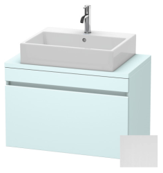Тумба под раковину для консоли/столешницы Duravit DuraStyle 80х54,8х51,2 см, подвесная, ДСП, цвет: светло-голубой/белый матовый, 1 выдвижной ящик, прямоугольная