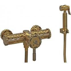 Гигиенический душ ZorG A со смесителем/лейкой, для унитаза/биде, однорычажный, настенный, керамический, латунь, цвет бронза