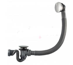 Слив-перелив Wirquin "SB500" полуавтомат, вентиль и клапан латунь хром, L500 мм, для ванн, готовый набор, с сифоном, латунь/пластик, слив-перелив, сливная труба, сливной/слив воды