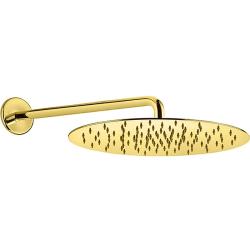 Верхний душ Webert настенный, круглый, с 1 режимом/тропический душ, размер 30*30 см, цвет золото