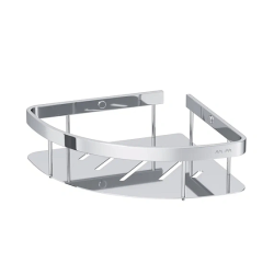 Полка-корзина AM.PM Sense L, одинарная, настенная, нержавеющая сталь, форма четверть круга, цвет хром, в ванную/туалет/душевую кабину