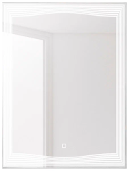 Зеркало BelBagno 60х80 см, с LED/ЛЕД-подсветкой, прямоугольное, без антизапотевания, выключатель сенсорный, для ванны, навесное/подвесное/настенное
