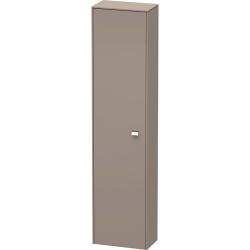 Пенал Duravit Brioso L, 27х19,6х133,1 см, подвесной/напольный, (левый), с дверцей/одностворчатый, с полками, со стеклянными полками, цвет: базальт/хром, в ванную комнату