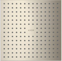 Верхний душ AXOR ShowerSolutions 250/250 2jet, потолочный/скрытый монтаж, квадратный, с 2 режимами, размер 25х25 см, металлический, цвет: шлифованный никель, для душа/ванной