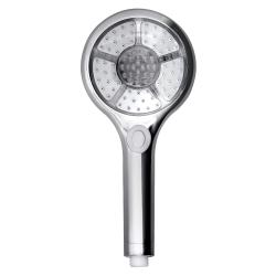 Душевая лейка Olives D173LED светодиодная, круглая, хром, ABS пластик, 3 режима, 125х274 мм