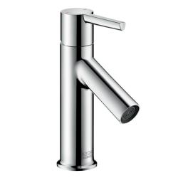 Смеситель для раковины Axor Starck 80, однорычажный, фиксированный излив, длина излива 8,6 см, керамический, латунь, цвет хром, со сливным гарнитуром