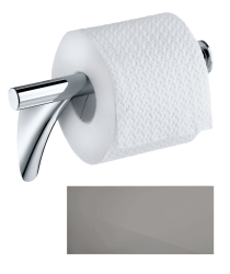 Держатель для туалетной бумаги Axor Massaud, без крышки, настенный, металлический, форма округлая, для рулона туалетной бумаги, в ванную/туалет, цвет полированный черный хром, к стене