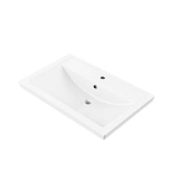 Умывальник мебельный IDDIS Optima Home 710х465х193 мм прямоугольная, сантехнический фарфор, цвет белый, с отверстием под смеситель, слив-перелив, раковина 4077000i28