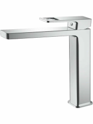 Смеситель для раковины/умывальника Haiba, однорычажный, неповоротный, латунь, высокий, длина излива 171 мм, керамический, цвет хром