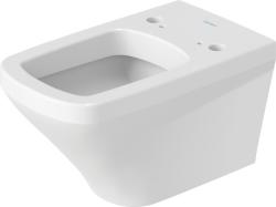 Унитаз Duravit DuraStyle WonderGliss 37х62 см, подвесной, цвет белый, санфарфор, прямоугольный, горизонтальный (прямой) выпуск, под скрытый бачок/инсталляцию, ободковый, для сиденья с душем SensoWash, антигрязевое покрытие, для туалета/ванной комнаты