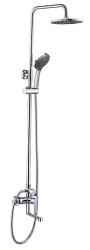 Душевая система Esko Lagos 935-1625 мм. цвет хром, комплект: однорычажный смеситель/излив/тропический душ (с верхней лейкой)/лейка/стойка/шланг, латунь