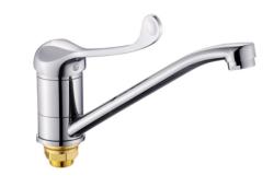 Смеситель для кухни/мойки Ekko хирургический, однорычажный, поворотный, керамический, длина излива 170 мм, силумин, цвет хром Смеситель для кухни/мойки Ekko хирургический, однорычажный, поворотный, керамический, длина излива 170 мм, силумин, цвет хром