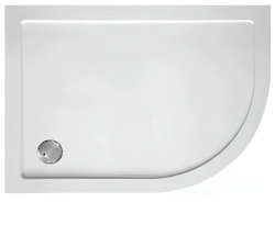 Душевой поддон Cezares Tray, 120х90х3,5 см, ассиметричный/угловой, стеклокомпозит, низкий, белый, с бортиком, литой, литьевой, для душа