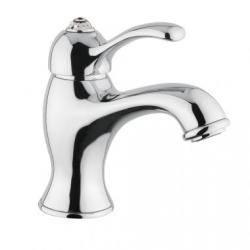 Смеситель для раковины Migliore Lem Swarovski, однорычажный, излив короткий, неповоротный, длина 115 мм, керамический картридж, латунь, цвет хром