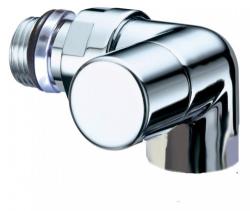 Вентиль FAR Top 1/2"вн. запорный трехосевой, правосторонний, уплотнение EPDM, серебро