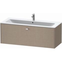 Тумба под раковину Duravit Brioso, 122х47,9х45 см, подвесная, 1 выдвижной ящик, ДСП, цвет: лен/хром, шкафчик навесной, механизм доводчика, прямоугольная, правая/левая, в ванную комнату