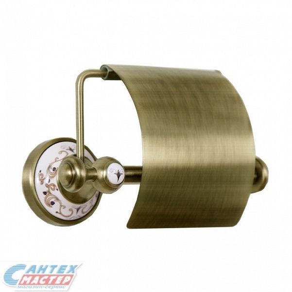 Держатель для туалетной бумаги Boheme Provanse с крышкой бронза 10801