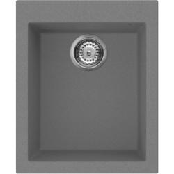 Мойка кухонная Omoikiri Bosen 41-PL, 50х41 см, врезная, из искусственного гранита (Tetogranit), прямоугольная, цвет платина, без отверстия под смеситель, без крыла, слив-перелив, врезная в столещницу, для кухни