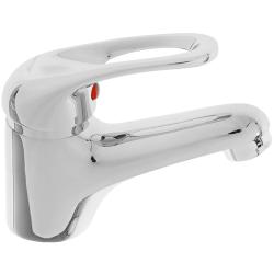 Смеситель для раковины/умывальника Accoona, однорычажный, неповоротный, керамический, длина излива 85 мм, цинк, цвет хром