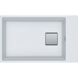 Мойка кухонная Franke KUBUS KNG 110-52, 56х46 см, врезная, искусственный гранит (Fragranite+), прямоугольная, цвет белый, без отверстия под смеситель, без крыла