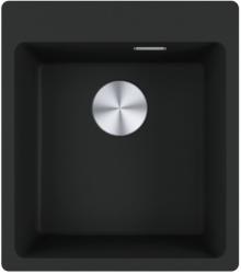 Мойка кухонная Franke MRG 610-39, 44х50 см, врезная, искусственный гранит (Fragranite+), прямоугольная, цвет черный матовый, без отверстия под смеситель, без крыла, слив-перелив, врезная в столещницу, для кухни