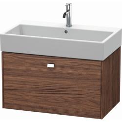 Тумба/шкафчик для консоли/столешницы Duravit Brioso под раковину 82х48х44,2 см, подвесная, ДСП, цвет: орех темный/хром, 1 выдвижной ящик, прямоугольная