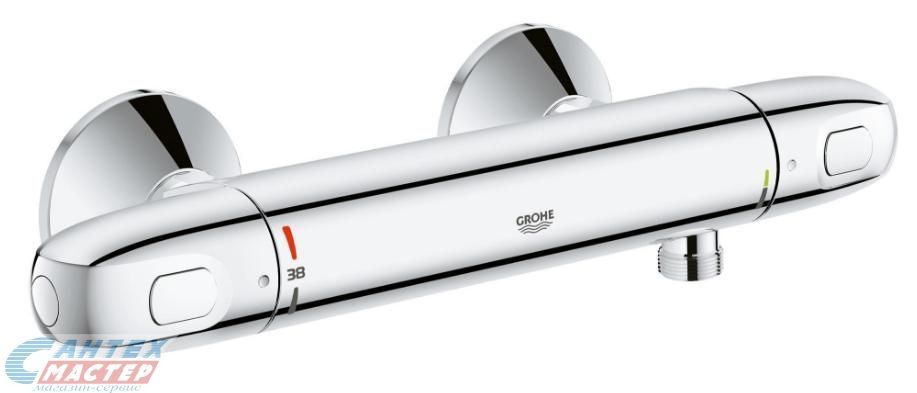 Смеситель для душа Grohe Grohtherm 1000 New термостатический, хромированный, настенный, без излива/шланга/лейки, латунь хром