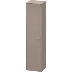 Пенал Duravit Brioso L, 42x36x177 см, подвесной, (левый), с дверцей, с полкой, со стеклянными полками, цвет: базальт, в ванную комнату