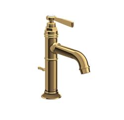 Смеситель для раковины Axor Montreux 100, однорычажный, с рычаговой рукояткой, фиксированный излив, длина излива 14,2 см, керамический, латунь, цвет полированная медь, со сливным гарнитуром