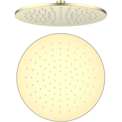 Верхний душ Aquatek AQ2077BG круглый, 1 режим, размер 250х7 мм, нержавеющая сталь, цвет шлифованное золото, для душа/ванной, на стену/на потолок