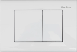 Кнопка смыва Allen Brau Liberty прямоугольная, цвет белый, пластик, клавиша управления для сливного бачка, двойная, размер 245х165х11 мм, кнопки прямоугольные