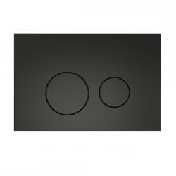 Кнопка смыва Olives Plaza, прямоугольная, цвет черный, пластик, клавиша управления для сливного бачка, инсталляции унитаза, двойная, механическая, панель, универсальная, размер 244х162х11 мм