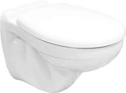 Унитаз подвесной Керамин Гранд R МЛ белый, горизонтальный (прямой, в стену) выпуск, безободковый, с микролифтом, с крышкой (сиденье) дюропласт, антивсплеск, тип керамический