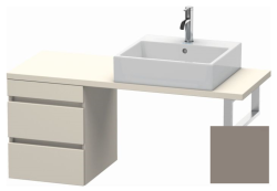 Тумба/шкафчик для консоли/столешницы Duravit DuraStyle под раковину 40х54,8х51,2 см, подвесная, ДСП, цвет: серо-коричневый/базальт, 2 выдвижных ящика, прямоугольная