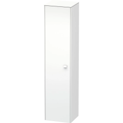 Пенал Duravit Brioso L, 42x36x177 см, подвесной, (левый), с дверцей, с полкой, со стеклянными полками, цвет: белый матовый, в ванную комнату