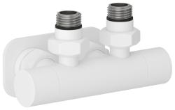 Вентиль 2х1/2" Сунержа угловой скрытый-скрытый EU50, цвет матовый белый