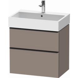Тумба под раковину Duravit D-Neo, 68,4х44,2х62,5 см, подвесная, 2 выдвижных ящика, ДСП, цвет: базальт, шкафчик навесной, прямоугольная, правая/левая, в ванную комнату