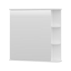 Зеркальный шкаф Volna Twing 70, 70х14,6х70 см, подвесной, цвет белый, зеркало, 1 распашная дверца/открытые полки, прямоугольный, левый/правый, левосторонний/правосторонний