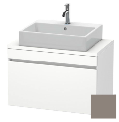Тумба под раковину для консоли/столешницы Duravit DuraStyle 80х47,8х51,2 см, подвесная, ДСП, цвет: белый матовый/базальт, 1 выдвижной ящик, прямоугольная