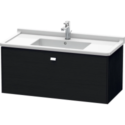 Тумба под раковину Duravit Brioso, 102х46,9х45,2 см, подвесная, 1 выдвижной ящик, ДСП, цвет: дуб черный/хром, шкафчик навесной, механизм доводчика, прямоугольная, правая/левая, в ванную комнату