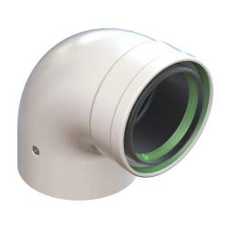 Отвод утепленный для дымохода Gekon D80 мм 90° Термо (Двухконтурный) раструбный, алюминий