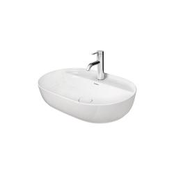 Раковина DURAVIT Luv 60х40х14 см, накладная, овальная, санфарфор, цвет белый глянцевый, 1 отверстие под смеситель, без перелива