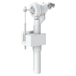 Впускной клапан KK-POL боковой подвод воды 3/8"нр. штуцер пластик (хром), для пластиковых и керамических бачков, заливной механизм