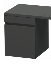 Тумба/шкафчик для консоли/столешницы Duravit DuraStyle под раковину 40х47,8х51,2 см, подвесная, ДСП, цвет: графит матовый, 1 выдвижной ящик, прямоугольная