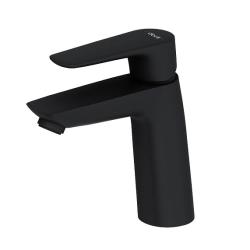 Смеситель для раковины Dorff Prime New однорычажный, излив короткий, длина 115 мм, керамический, латунь, цвет черный матовый