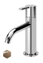 Смеситель для раковины Cezares Leaf, однорычажный, низкий, длина излива 108 мм, неповоротный, керамический, латунь, цвет Sunset, с донным клапаном