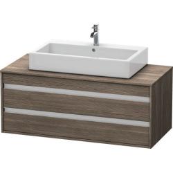 Тумба под раковину для консоли/столешницы Duravit Ketho 120х49,6х55 см, подвесная, ДСП, цвет: сосна терра, 2 выдвижных ящика, прямоугольная