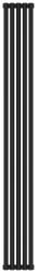 Радиатор отопления Сунержа Эстет-0 1800х225 5 секций, цвет тёмный титан муар, универсальное подключение, нержавеющая сталь, трубчатый